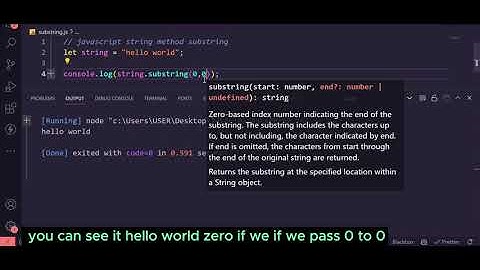 JavaScript String Method (substring()).