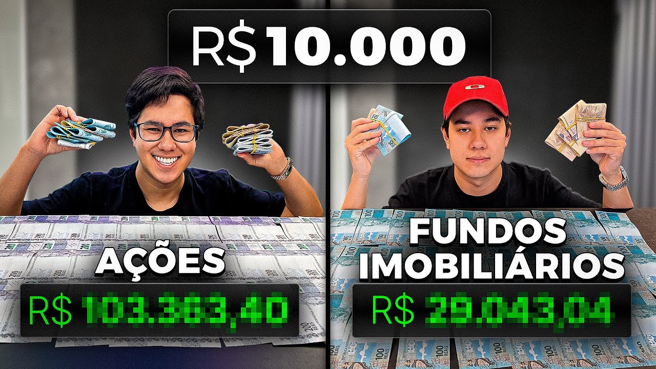 10 MIL REAIS EM AÇÕES vs FIIs durante 10 ANOS na prática | QUAL RENDEU MAIS?