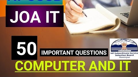 JOA IT-50 MCQs || Computer & IT || #hpjoait