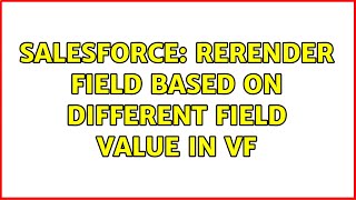 Salesforce: Rerender Field Based on Different Field Value in VF