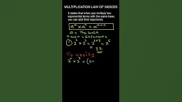 Multiplication law of indices well explained. #shorts #maths #indices
