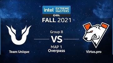 CS:GO - Virtus.pro vs. Team Unique [Overpass] Map 1 - IEM Fall 2021 - Group B - CIS