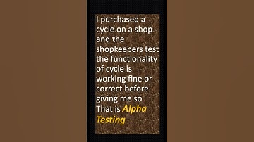 Alpha Testing 📓 in Software Testing #testing #testandlearn #video #quiz