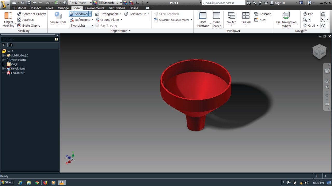 Autodesk Inventor Tutorials For Beginners Part 4 Oil Funnel YouTube