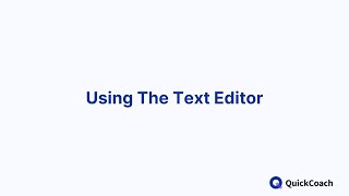 Using The Text Editor