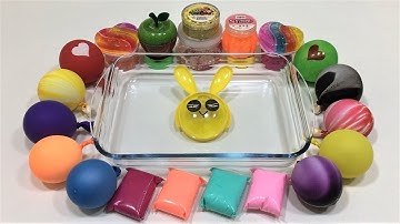 Mixing Random Things into Store Bought Slime | Relaxing Slime With Balloons !