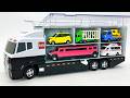 トミカ☆はたらくくるま大集合!コンボイ収納&走らせてみた☆Tomica Police Convoy Truck Driving Challenge