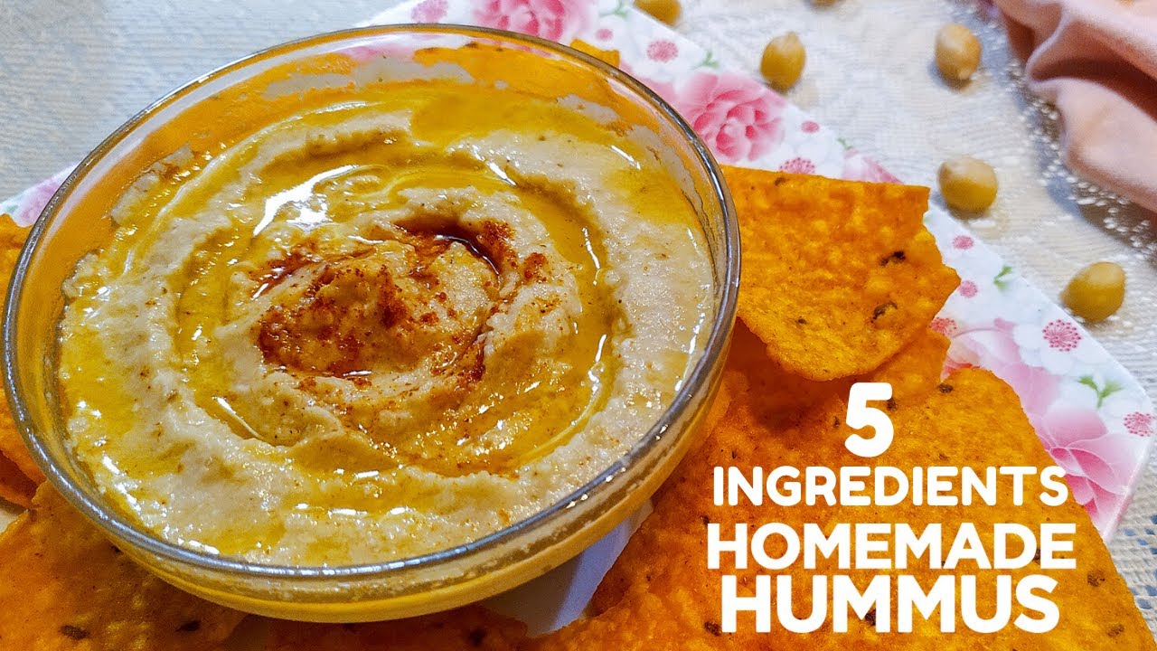 हुम्मुस रेसिपी | Hummus Recipe Without Tahini | Easy Hummus Recipe | 5 Ingredients Lockdown Recipes | India Food Network