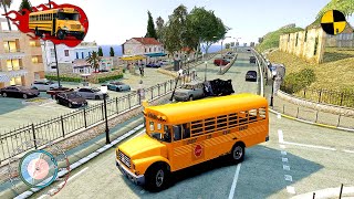 GTA 4 Crazy School Bus Crashes Ep.17