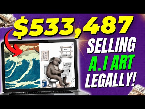 Earn $500 A Day For FREE Selling AI Art LEGALLY - Created in ONE Minute To Make Money Online