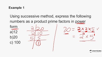 Prime factorization in power form- Mathematics Form 1 - Topic 2 - Factorization ( Lesson 2 out of 2)