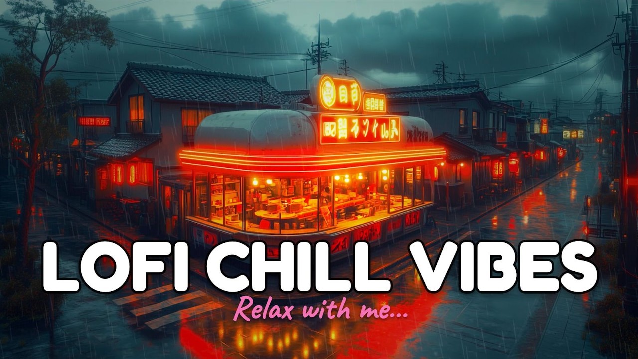 Misty Glow Metropolis 🎶 Tranquil / Lofi / Music ⛈️ Drizzle | After Hours Music