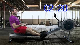 Celebrity 50 Minute HIIT Rowing Workout - 5/4/3/2/1 Pyramid x3 | Top Tier | RowAlong Wealth