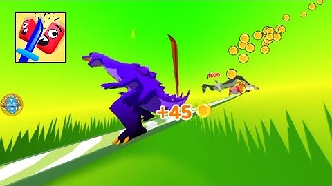 Sword Cut Run Monster Godzila Slice Gameplay 👾Satisfying Games Android ios #Gaming Level 19 To Max 🤯