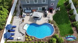 Semi Inground Swimming Pool | Westrock Pools | Drone Video