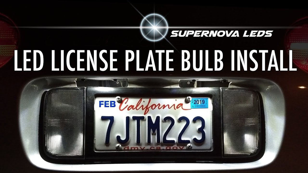 Super Nova LEDs License Plate Bulb Install C5 Corvette Z06 YouTube