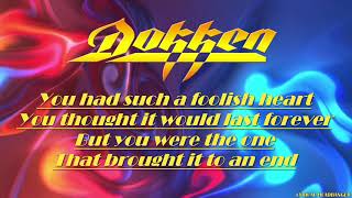 Dokken - So Many Tears (Lyric Video) #lyrics #dokken #rock