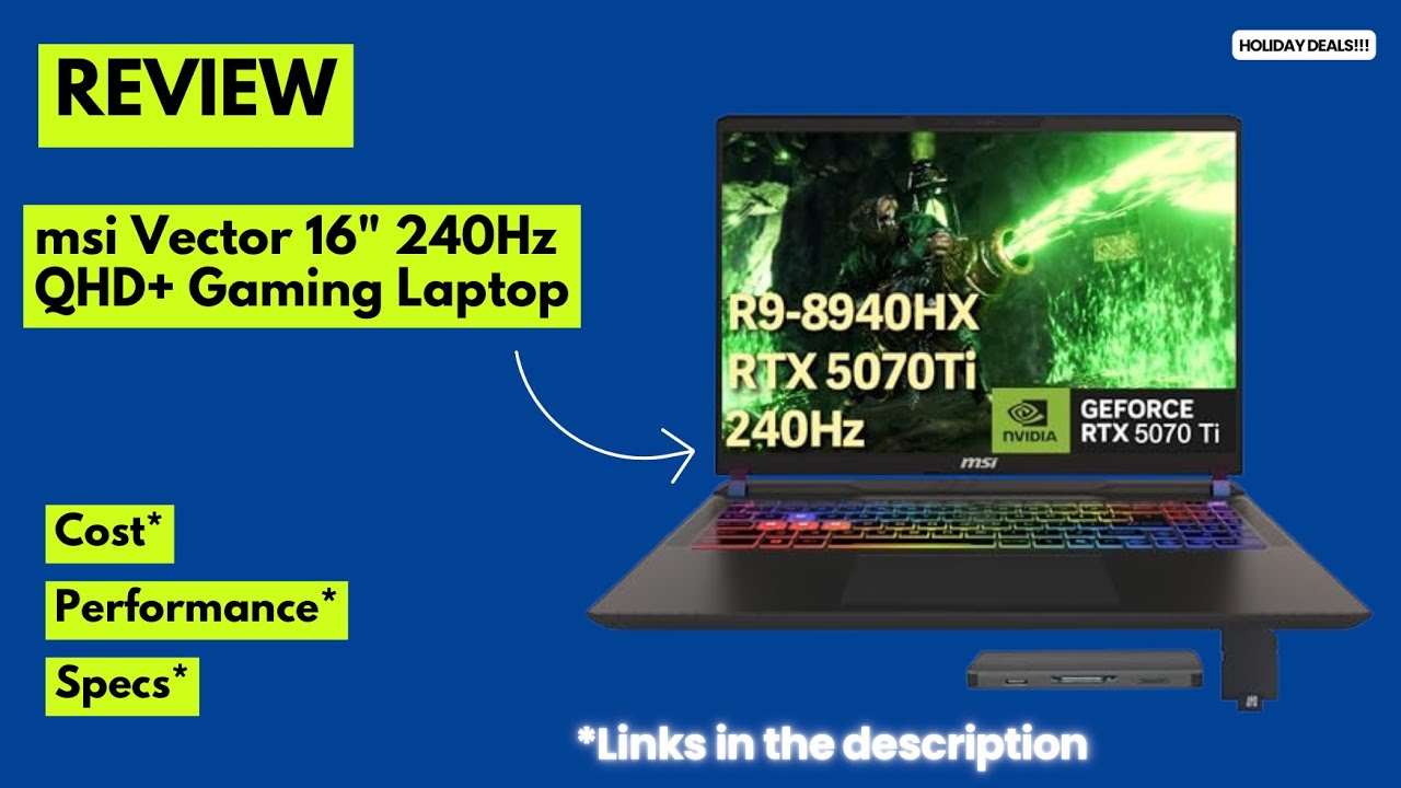 Обзор игрового ноутбука MSI Vector 16" | 240 Гц QHD+, Ryzen 9 8940HX, RTX 5070 Ti, 32 ГБ DDR5