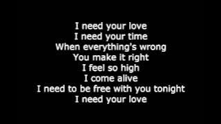 Calvin Harris - I need your love (letra de canción/song lyrics)