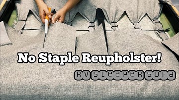 캠핑카 소파 천갈이 | How to upholster RV Sleeper Sofa |  RV Jackknife Sofa Reupholster | Couch Reupholster