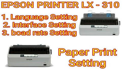 Printer:06: Printer Epson LX-310 ! Printer Setting ! Paper Print Setting ! Language Settings !