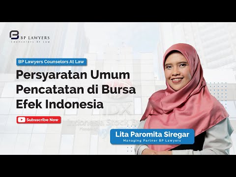 Persyaratan Umum Pencatatan di Bursa Efek Indonesia