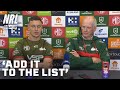 Wayne Bennett TIGHT-LIPPED over South's growing injury list: NRL Presser | NRL on Nine