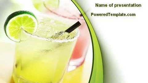 Cocktail with Lemon PowerPoint Template by PoweredTemplate.com