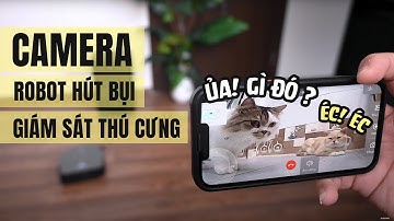 Dùng camera robot hút bụi giám sát thú cưng