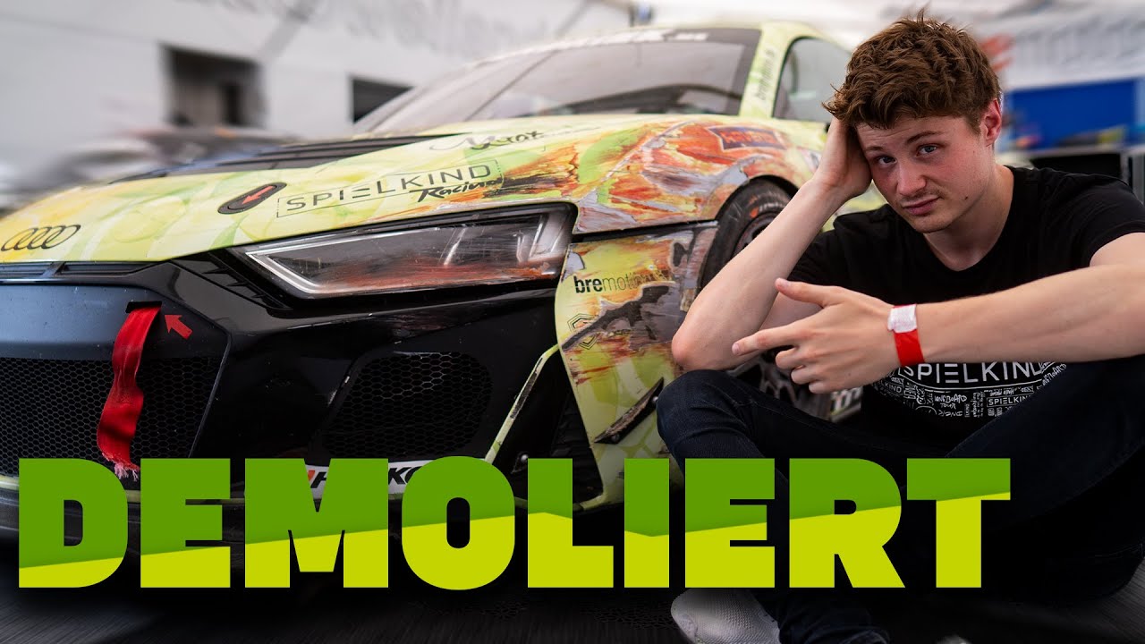 Rennwagen wieder demoliert