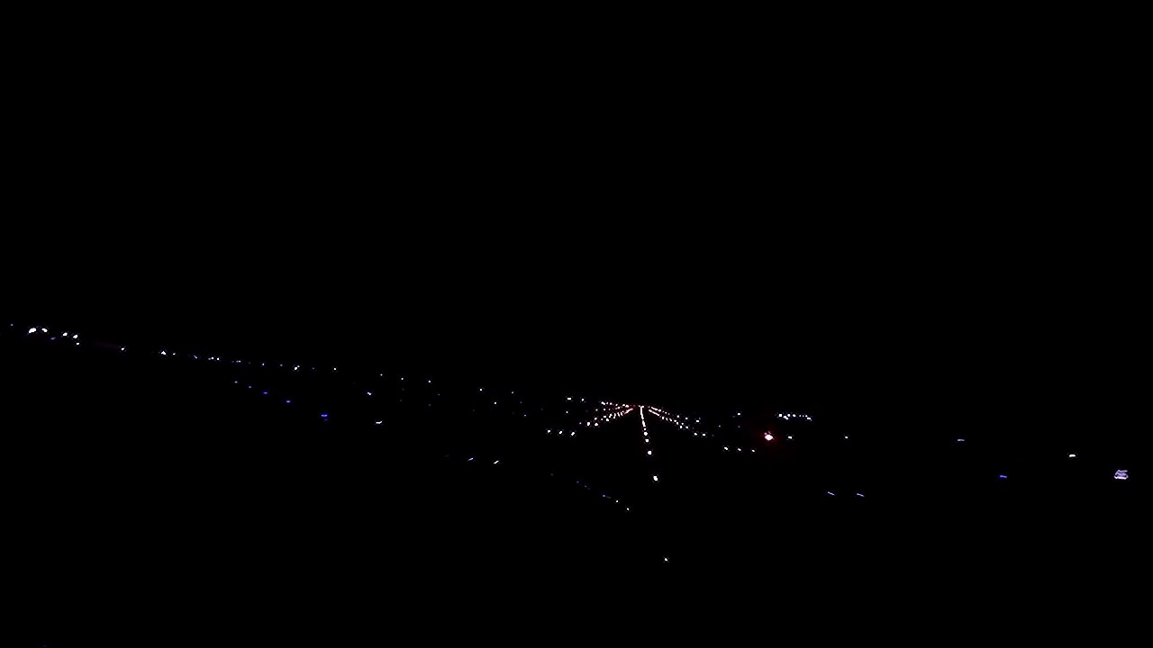 Sunset and night landing Chattanooga Metropolitan Airport