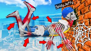 Breaking EVERY Bone As SPIDER-MAN in GTA 5!