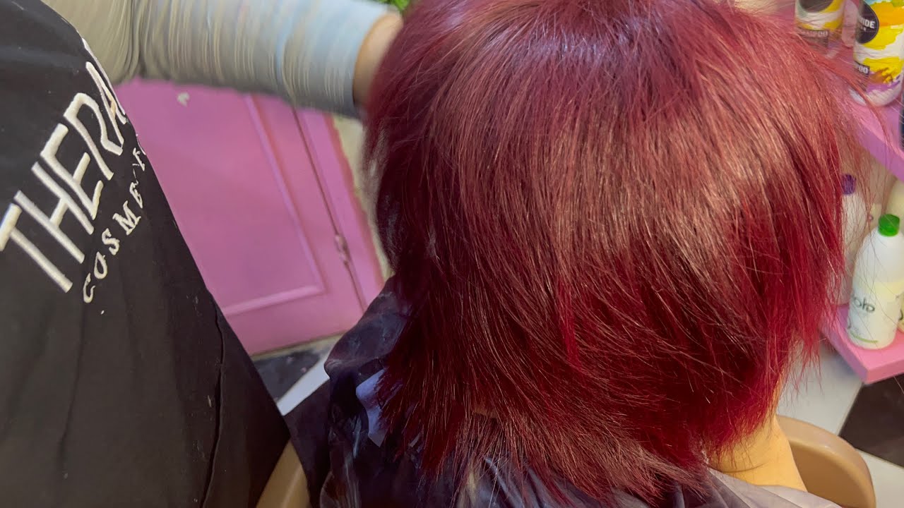 طريقة صبغة اللون الأحمر بدون سحب