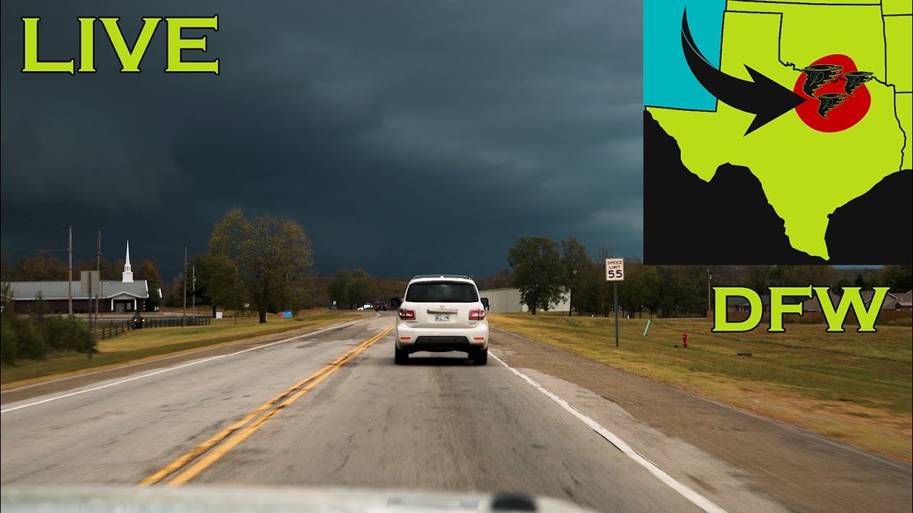 LIVE: DFW Metroplex N. Texas Tornado Threat • Storm Chaser - YouTube