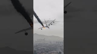 Massive Airbus 'a380' makes Thrilling Landing at Rounded Highway | GTA 5 #shorts