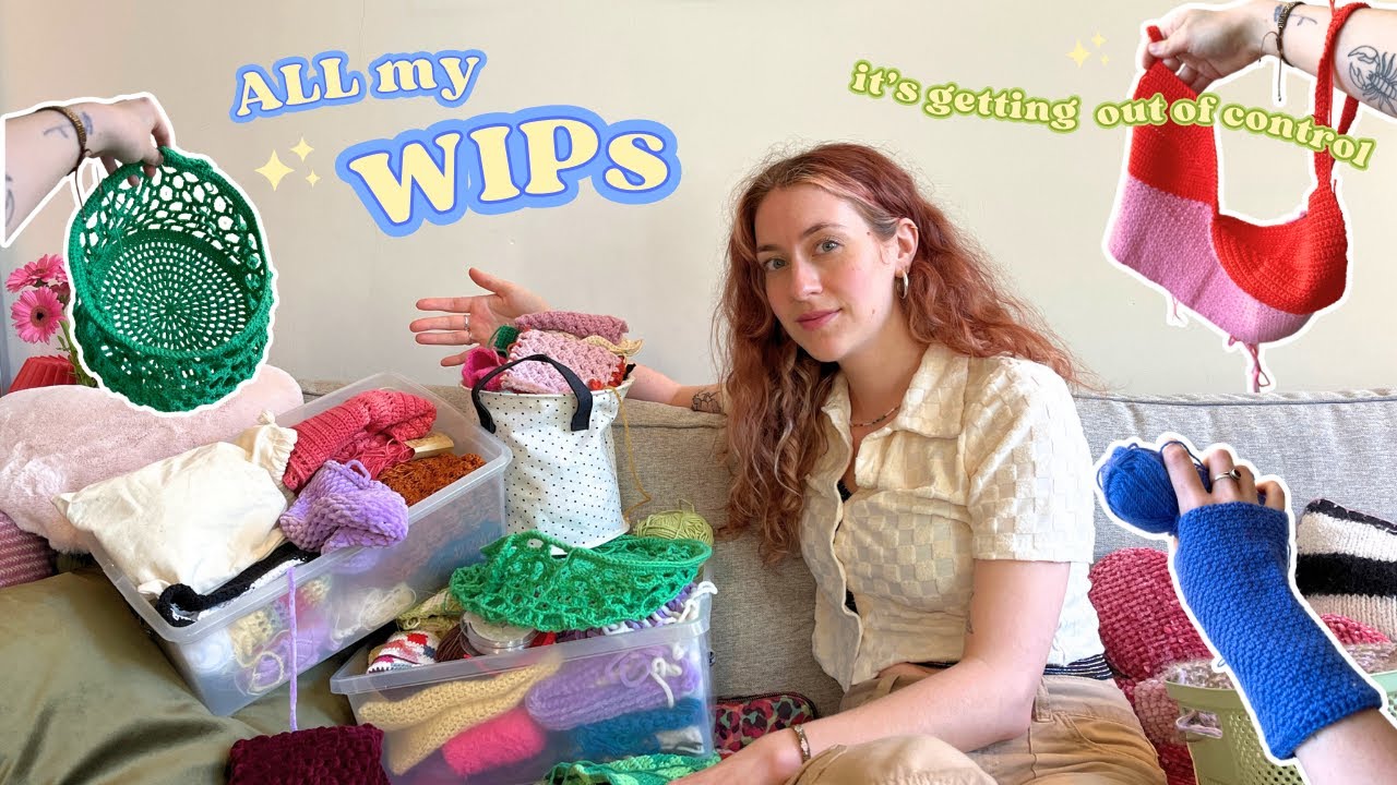 Going over ALL my crochet and knitting WIPs (will I ever finish them ...