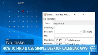 How to find and use simple desktop calendar apps Update