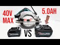 Makita 40v Circular Saw Using 2Ah Battery VS 5Ah 40v Max XGT Battery | SUPER QUICK RIP TEST