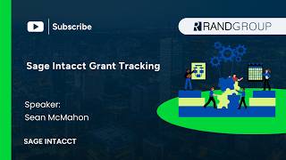 Sage Intacct Grant Tracking