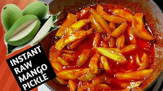 Kachche Aam Ka Achar Ready in 2 mins.Very Easy And Tasty ?|| Instant Mango Pickle Recipe.