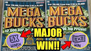 WOW..JUST WOW! MAJOR WIN AGAIN!! $30 "MEGA BUCKS" LOTTERY TICKET SCRATCH OFF!!