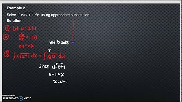 43th video: MAT183 - Integration by Substitution - Example 2