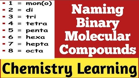 Naming Binary Molecular Compounds || Naming binary compounds worksheet with answers