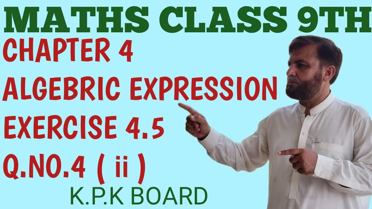 Class 9th maths chapter 4 exe.4.5 q.no.4 ( ii )K.P.K textbook. - YouTube