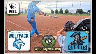 ⚾⚡Wild Playoff Finish! | #3 Salt Lake Wolfpack vs #4 South City Knights (12U) #behindthemask