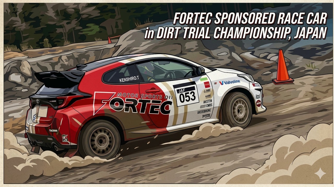 4K | FORTEC Oil Sponsored Race Car in Dirt Trial, Japan | Promo