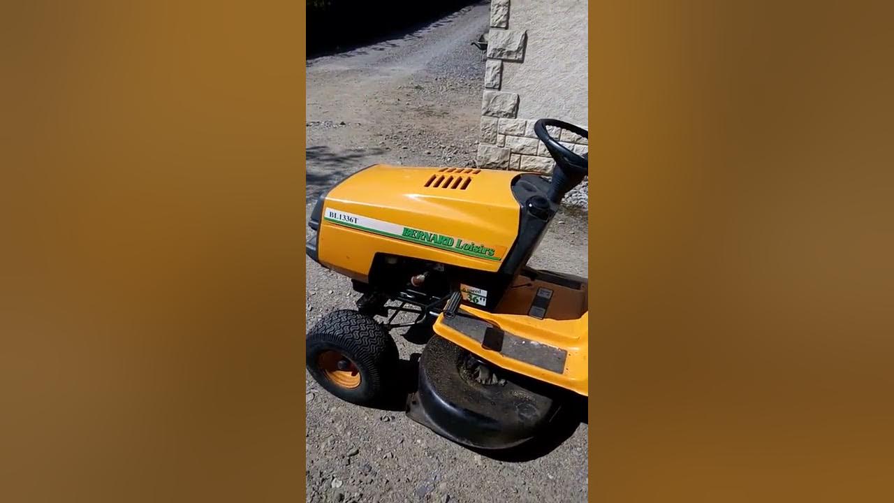Tracteur Tondeuse Bernard Loisirs Bl 14542 Lt Bernard loisir BL1336T démarre - YouTube