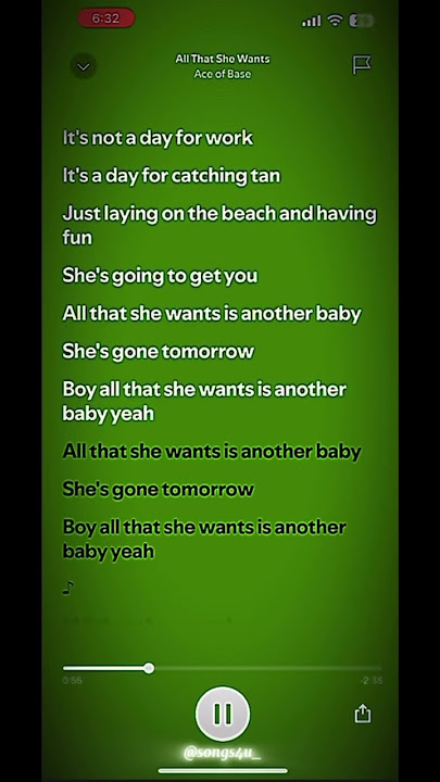 ~ all that she wants ~ • ace of base • #shorts #lyrics #fyp #viral #trend #lipsync
