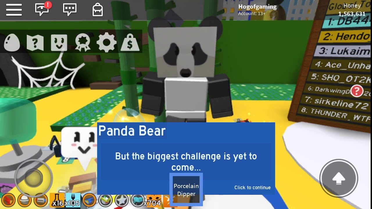 Bee Swarm Simulator Panda Bear Quests