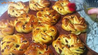 بريوش بالزبيب _ Brioche aux raisins _ Brioche with raisins